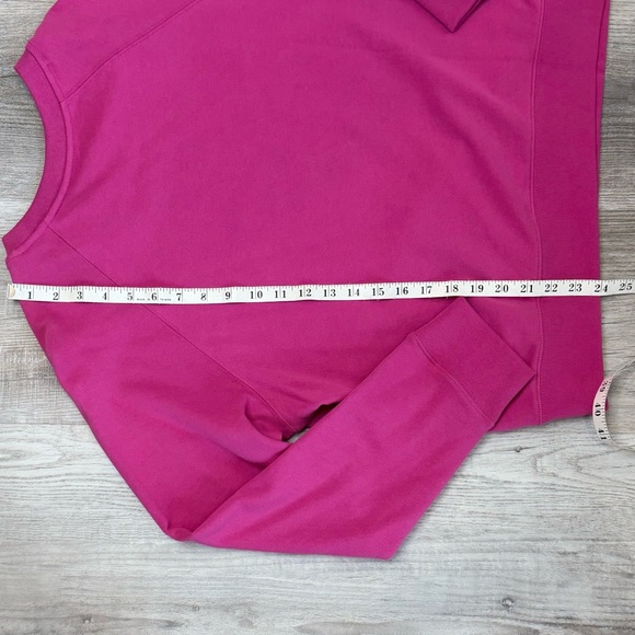 Kate Spade Embroidered Logo Crewneck Sweatshirt Women’s size L Magenta Lipstick - Picture 10 of 11